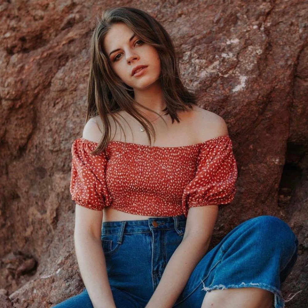 Polka dot crop top